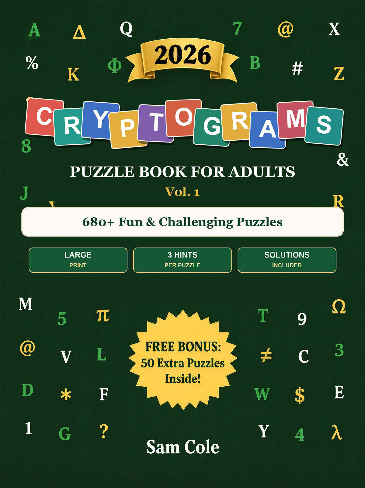 Cryptograms Puzzle Book